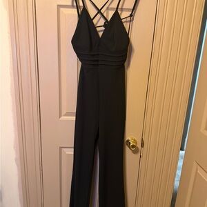 SHEIN Strappy Black Jumpsuit